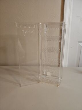 The Container Store Clear Jewelry Rack Earring and Necklace Hooks
